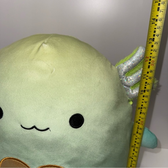 Cute Green Squishmallow Valentine Plush Toy with Heart - Picture 7 of 8